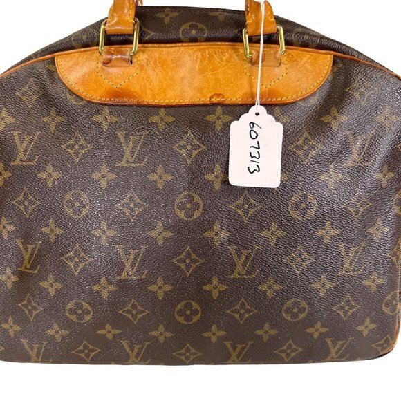 Authentic Louis Vuitton Satchel Bag Deauville Monogram Used LV Handbag Vintage - Picture 11 of 13